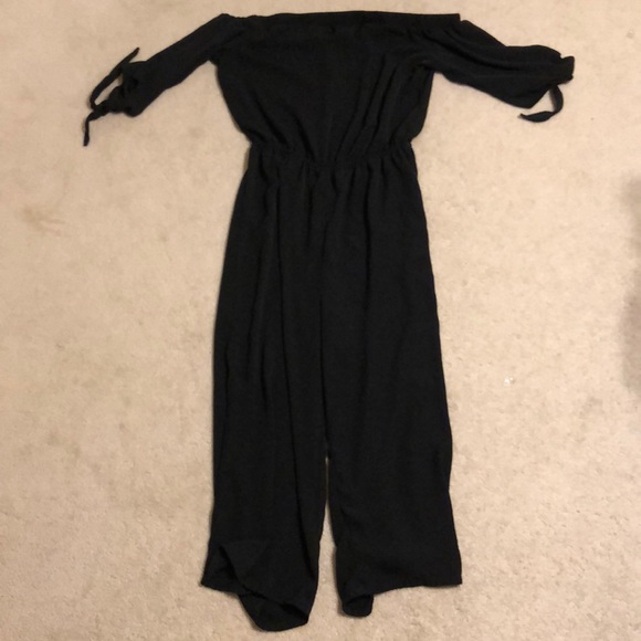GORG off the shoulder black jumpsuit / romper - Picture 2 of 5